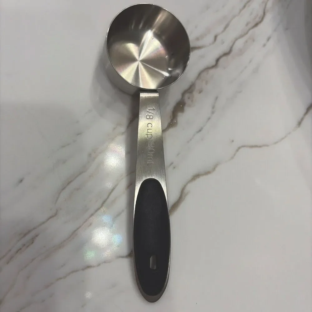 VEKEN 1/8 Cup Measuring Spoon Coffee Scoop Stainless Steel 30mL